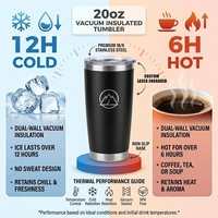 Gobelets Thermiques Magnétiques 20oz Thermos Tasse à Eau Minimaliste Bière Vin Mugs Isothermes Refroidisseurs Classiques Tasses à Café Thermos