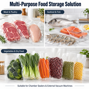 Sacs Sous Vide Gaufrés en PA/PE de Qualité Alimentaire pour l'Emballage Hermétique de Nourriture – Sacs d'Emballage Texturés en Plastique pour Scelleuse - Product Image 5