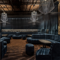 Sièges de restaurant de luxe, banquette incurvée, mobilier de bar de discothèque, durable pour ensemble de bar VIP