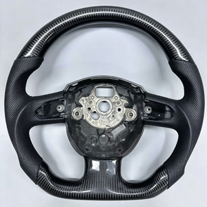 Volante de Fibra de Carbono con Base Plana Personalizado, Reemplazo Directo Compatible con BMW <span class=keywords><strong>MINI</strong></span> Gen2 R55 R56 R57 R58 R59 <span class=keywords><strong>Cooper</strong></span> S, Modificación Interior - Product Image 1