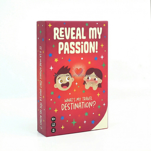 Jeu de cartes de questions et réponses en couleur, économique, pour amis, avec services de création d'emballages en boîtes et de boîtes pour jeux de cartes en 2 parties pour couples - Product Image 2