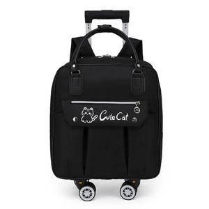 Venta al por mayor de gran capacidad, desmontable, impermeable, Oxford, carrito de lujo <span class=keywords><strong>para</strong></span> mascotas, portador de bolsas con ruedas - Product Image 3