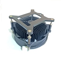 OEM ODM personalizado negro disipadores de calor ventilador anodizado ordenador 1150 1151 1155 1156 1200 IC procesador refrigeración radiador CPU enfriador negro