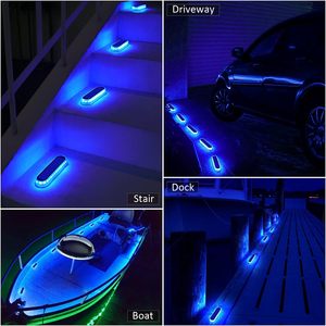 Lot de <span class=keywords><strong>4</strong></span> lampes solaires LED étanches IP68 pour marches, allumage/extinction automatique, pour couloir, allée, porte, garage - Product Image 4