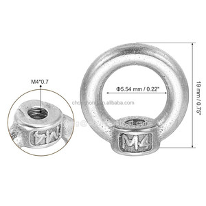 Écrous à œil de levage M4 en acier inoxydable de qualité industrielle, forme annulaire, à filetage femelle, pour quincaillerie de rigging - Product Image 4