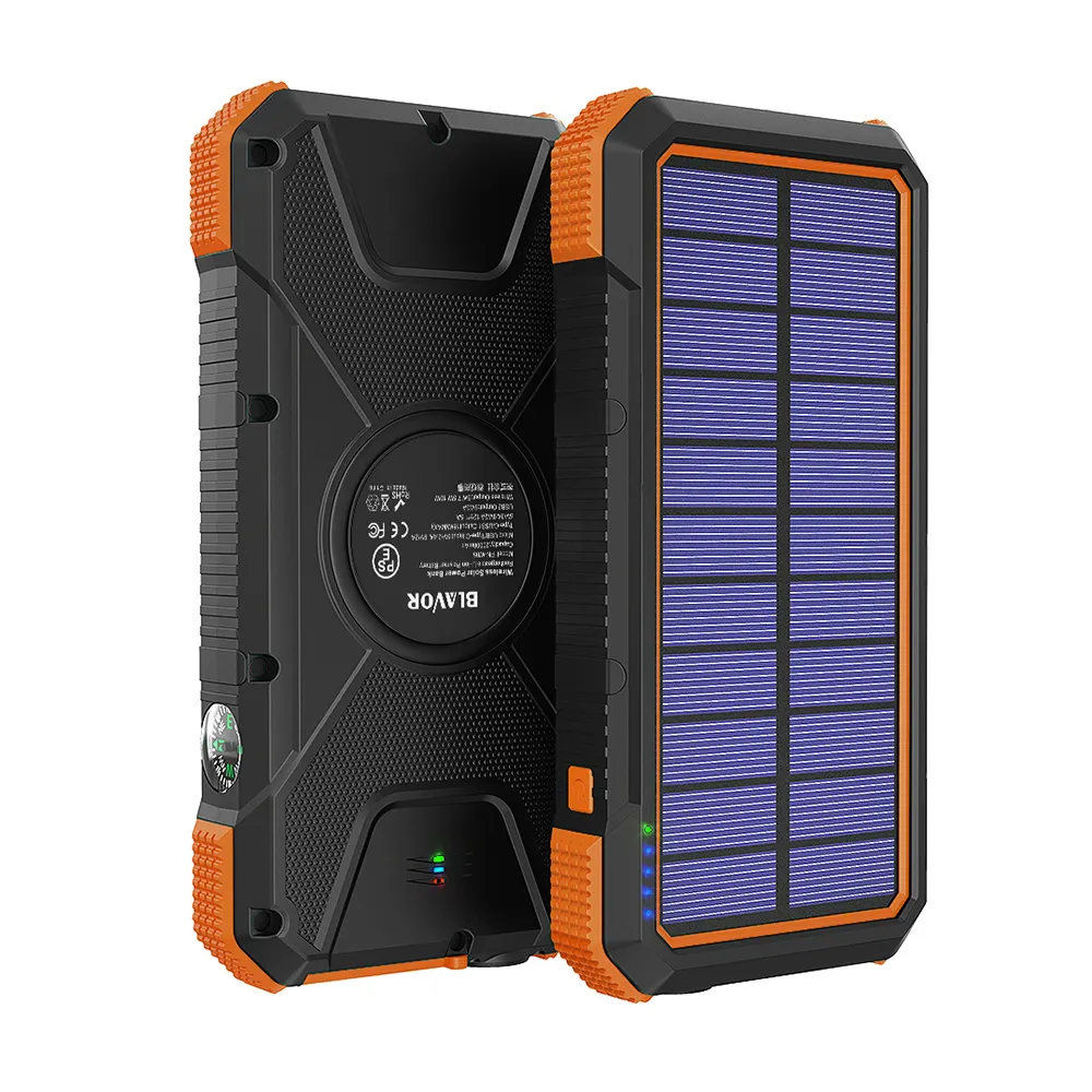 ソーラー充電器10000 mah IPX4防水充電器2020ワイヤレスポータブル新発明