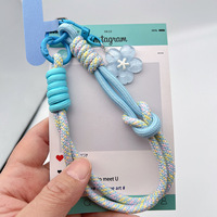 Dragonne courte colorée multifonctionnelle avec clip universel, anti-perte et anti-chute, pour téléphone, porte-clés et pendentif de sac
