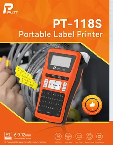 PT-118S impressora térmica profissional para recibos e etiquetas de código de barras PT-118S, máquina tudo em um, para envio por bolso