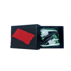 3d mini chaussure jordanx baskets porte-clés vente en gros LED Anime fan cadeau porte-clés organisateur caoutchouc porte-clés