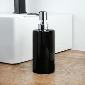 Botellas de loción vacías de cerámica modernas blancas altas decoración del hogar dispensador de lavado de jabón de manos de gres - Product Image 6