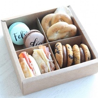 Boîte cadeau en carton de luxe avec logo personnalisé macaron macarons gâteau biscuit pâtisserie bonbons sucrés emballage différentes options de poids