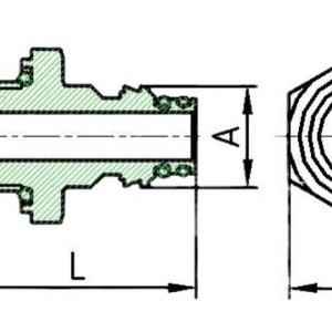 Connecteur à filetage externe en cuivre pour tuyau M16X1.5 45mm, fileté mâle pour raccord de tuyauterie - Product Image 2