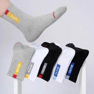 Athletic Socks Mid Calf Breathable Polyester Cotton Mesh Summer Sports Basketball Men's Thin Style - Product Image 3