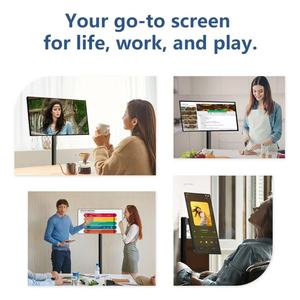 Pantalla Portátil de 32 Pulgadas con Pantalla Táctil Giratoria Multi-escena para Entretenimiento en el Hogar y Reuniones al Aire Libre, Gabinete Blanco LED - Product Image 4