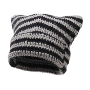 Cappello di volpe da donna Grunge berretti Slouchy cappelli all'uncinetto berretti Vintage cappello di volpe da donna accessori Grunge berretti Slouchy