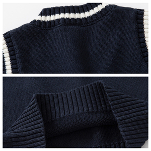 Mode nouveau bébé tricot bas <span class=keywords><strong>pull</strong></span> personnalisé col en V garçon tricot <span class=keywords><strong>pull</strong></span> gilet - Product Image 6