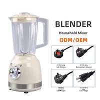 Mixeur Électrique Robuste avec Boîtier en Verre, pour Smoothies, Fruits et Légumes, Multifonctionnel avec Bouton Rotatif, Usage Domestique