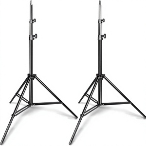 <span class=keywords><strong>EMART</strong></span> - Juego de 2 Trípodes de Aluminio Estable de 190 cm para Fotografía y Video, con Soporte para Reflector y Fondo de Estudio - Product Image 4