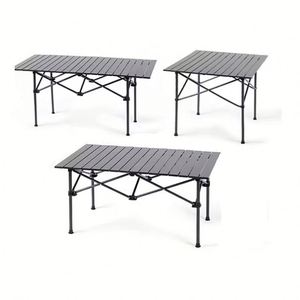 Table de pique-nique pliante en acier au carbone pour le camping et les loisirs, légère et portable, tables et chaises d'extérieur - Product Image 1