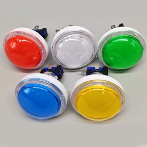 60mm Round LED Illuminated Push Button 5V/12V Translucent Video <b>Game</b> Vending <b>Machine</b> Crane <b>Claw</b> Plastic Push buttons - Product Image 1