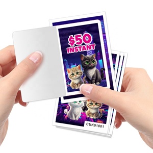 Lucky Pull Tab Cards Game Play 1 Chances Full Color Gambling <b>Tickets</b> Peel Off Pull Tab <b>Tickets</b> Printing - Product Image 2