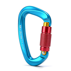 Mosquetón de Aleación de Aluminio 12Kn con Bloqueo Automático para Escalada, Montañismo, Trabajo en Altura y Seguridad - Product Image 3