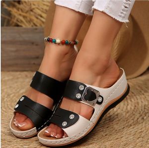 Sandales compensées grande taille pour <span class=keywords><strong>femme</strong></span>, style été 2026, vente en gros - Product Image 3