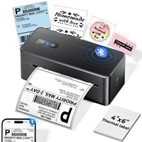 Imprimante thermique portable mini 203 dpi pour étiquettes adhésives, imprimante de codes-barres pour téléphone portable, expédition, bureau et entrepôt