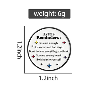 Petites épingles en émail avec des messages inspirants, vous êtes assez, broches, badges de revers, bijoux, cadeaux en gros - Product Image 6