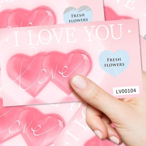 Tarjetas Rasca y Gana con Diseño Personalizado, Impresión Digital, Revestimiento para Rascar en Forma de Corazón, Color Completo, Tamaño Personalizado, Logotipo, Materiales - Product Image 1