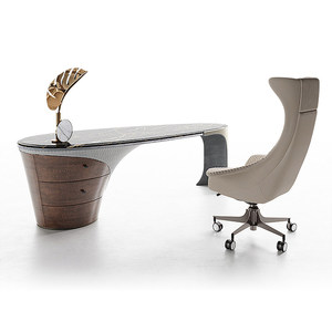 Bureau exécutif de luxe en marbre italien avec tiroirs multifonctionnel de luxe pour patrons, villas et bureaux à domicile - Product Image 1