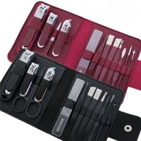 Ensemble de manucure en acier inoxydable de 7 à 10 pièces, étui portable, grande capacité, coupe-ongles, outils pour cuticules, kit de soin des ongles pour la maison et les voyages