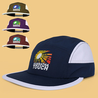 Casquette de sport 5 panneaux en polyester à séchage rapide, personnalisable avec logo, idéale pour la course, la plage, le surf, la pêche et le camping – Qualité OEM supérieure