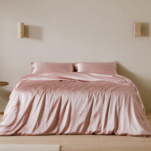 Soğutma ipek levhalar Set 4 adet kral boyutu Premium 100% dut ipek yatak seti hassas ciltler için - Product Image 3