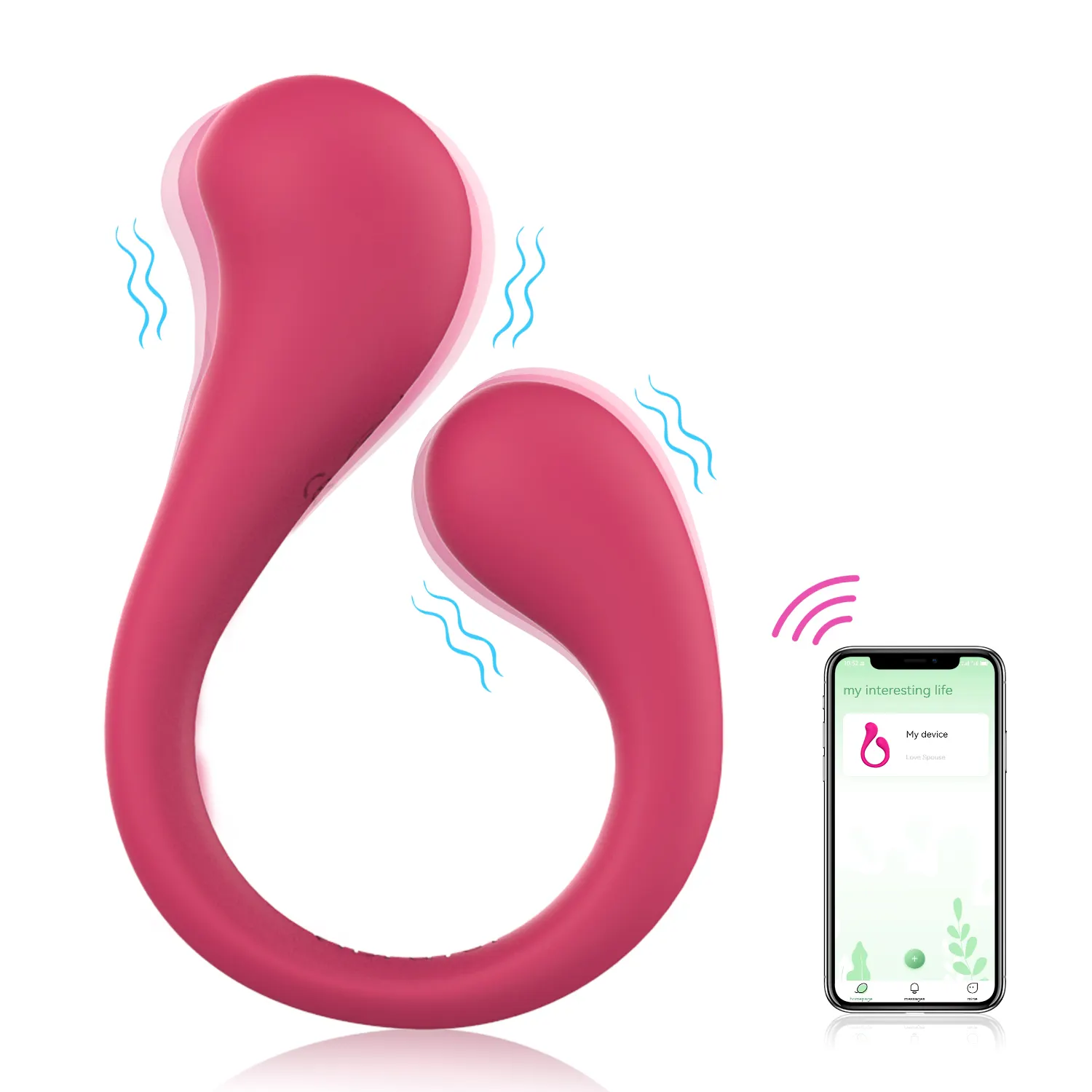 Ylove Latest Design Can be Bent at will G-point Vaginal Massage Vibrator Wrapped with complete Silicone Sex Toy for Couple