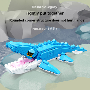 Niños Mini figura de dinosaurio de plástico DIY bloques de construcción compatibles ladrillos <span class=keywords><strong>Dino</strong></span> modelo juguetes conjunto - Product Image 4