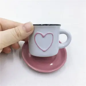 Mini Portable Ceramic Espresso Cup Cheapest Price Cup and Saucer Set Porcelain