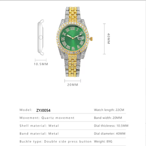 Orologio da Donna al Quarzo con Numeri Romani, Stile Hip Hop, in Lega con Strass, Disponibile in Otto Colori - Product Image 2