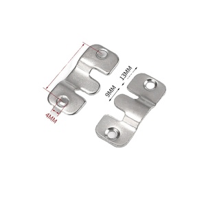 GQK Silver Modern Simple M-Shaped Concealed Stainless Steel Wall-Mounted Durable Mounting <b>Hook</b> Connector <b>Shelf</b> Support - Product Image 1