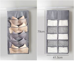 Wall Mounted Socks <b>Storage</b> Bag Organizer Hanging Panty Bra <b>Storage</b> Organizer in Stock - Product Image 2