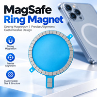Anneau magnétique d'alignement personnalisé en néodyme pour rechargement sans fil, compatible avec coques transparentes, portefeuilles et batteries externes – Fourniture OEM