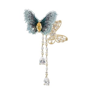 MUYU Exotic Butterfly Brooch Zircon Embroidery Women's Party Pin - Product Image 5