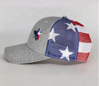 Casquette de baseball trucker à 5 panneaux en maille avec logo personnalisé brodé, motif fruits/argyle, visière incurvée (modèle courant)