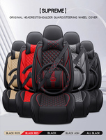 10 Parça Araba Koltuk Kılıfları Tam Set Deri Su Geçirmez Minder Evrensel Uyum Hyundai Elantra Sonata Tucson Santa Fe Ford Forte