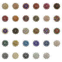 Appliques de fleurs 3D en forme d'étoile à trois couches, faites à la main, à coudre, en PVC et strass, pour robes de mariée