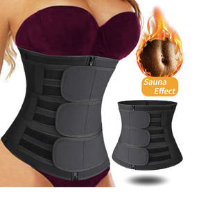 Corsé adelgazante de neopreno con efecto Sauna para <span class=keywords><strong>mujer</strong></span>, faja de entrenamiento de cintura con 3 correas - Product Image 5