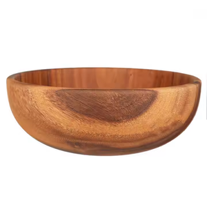 Bol en bois artisanal durable, utilisation sur la table à manger, pour servir de la soupe et du riz, utilisation sur la table, bol à salade en bois, bol à fruits - Product Image 1