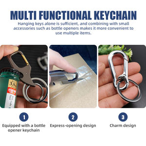 Accesorios al por mayor Mini corazón giratorio monedero gancho a presión hebilla cierre para bolsos coche llavero accesorios Aleación de Zinc llavero - Product Image 6