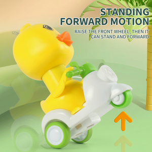 Voiture à inertie de dessin animé Press Duck, moto à rétrofriction, jouet populaire pour enfants - Product Image 2