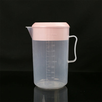 Bécher gradué en plastique PP de 2000 ml, 2500 ml, 5000 ml avec couvercle et échelle